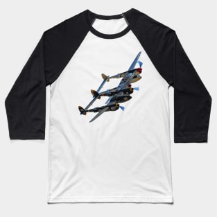 P-38s Formation Overlapped no background Baseball T-Shirt